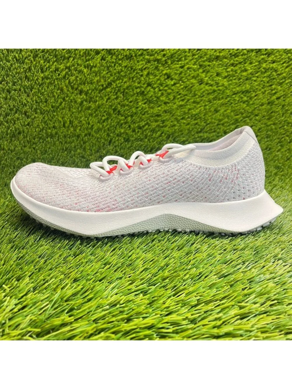 Allbirds Tree Dasher 2 Womens Size 10.5 White Red Running Walking Shoes Sneakers